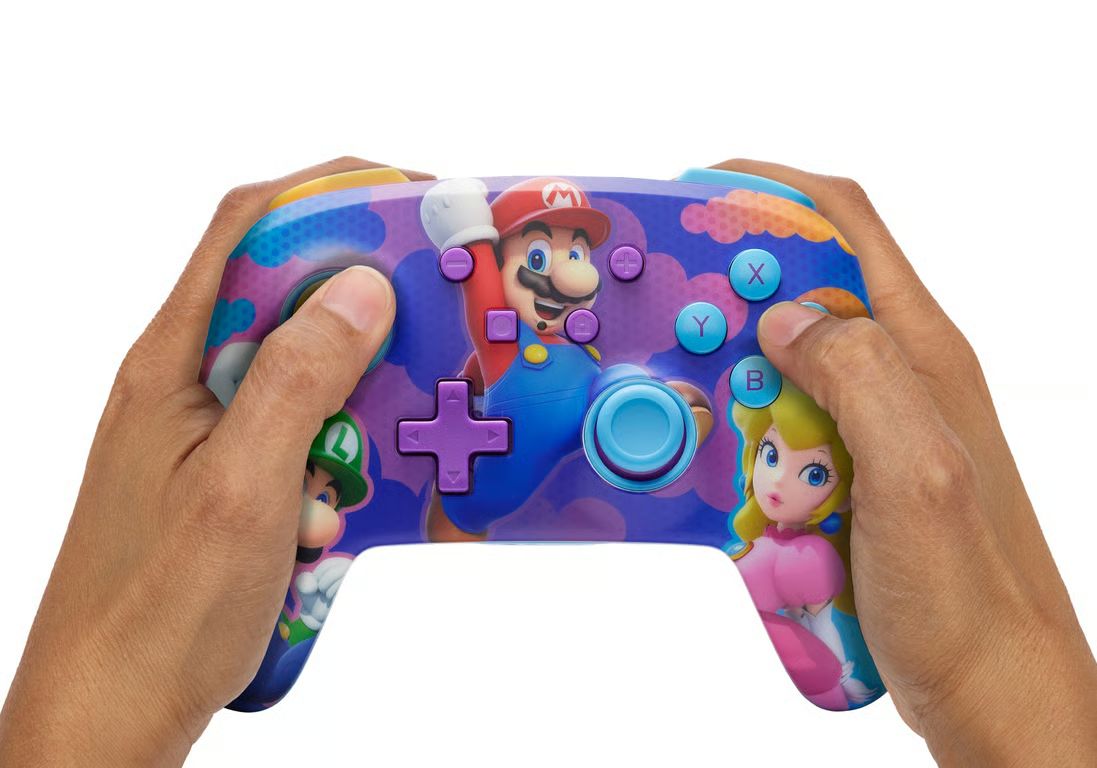 NSGP0287-01 - GamePad PowerA Wireless Bluetooth 5.0 Nintendo Switch Color Splash Heroes Cable de Carga USB-C 3m (NSGP0287-01)