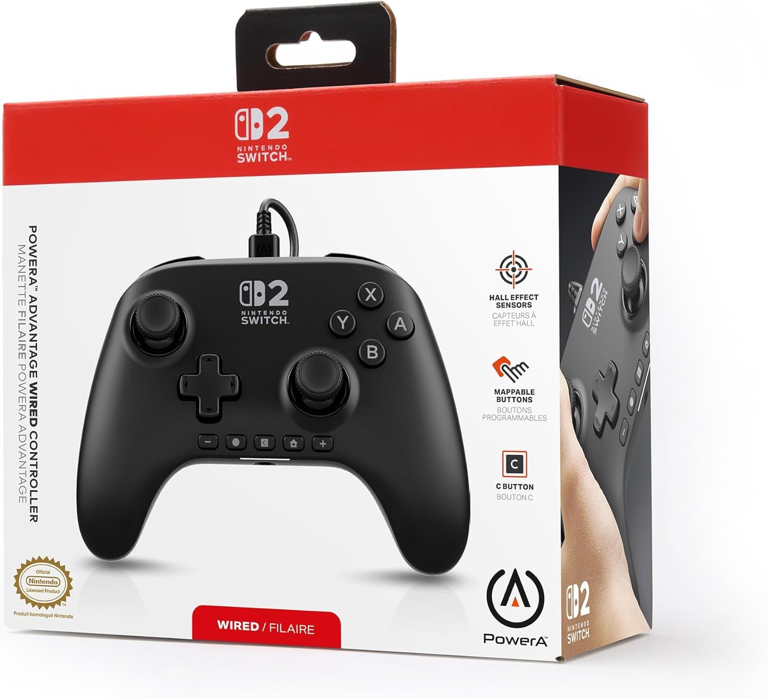 NSGP0523-01 - GamePad PowerA Nintendo Switch 2 Cable USB-C 3m Negro (NSGP0523-01)