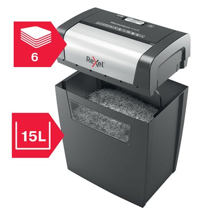 2104569EU - Destructora Rexel Momentum X406 Corte en Partculas P-4 15L Negra (2104569EU)