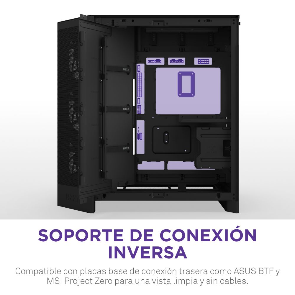 CM-H92FB-R1 - Caja NZXT H9 Flow Panel Lateral de Cristal Templado RGB 2xUSB-A 3.0 1xUSB-C 3.1 ATX EATX mATX Mini-ITX Negra (CM-H92FB-R1)