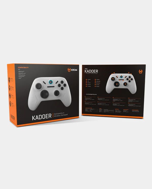 NXKROMKADOERBK - GamePad KROM Kadoer Wireless Bluetooth5.0, Compatible con PC/Switch/Switch2/IOS/Android, Negro (NXKROMKADOERBK)