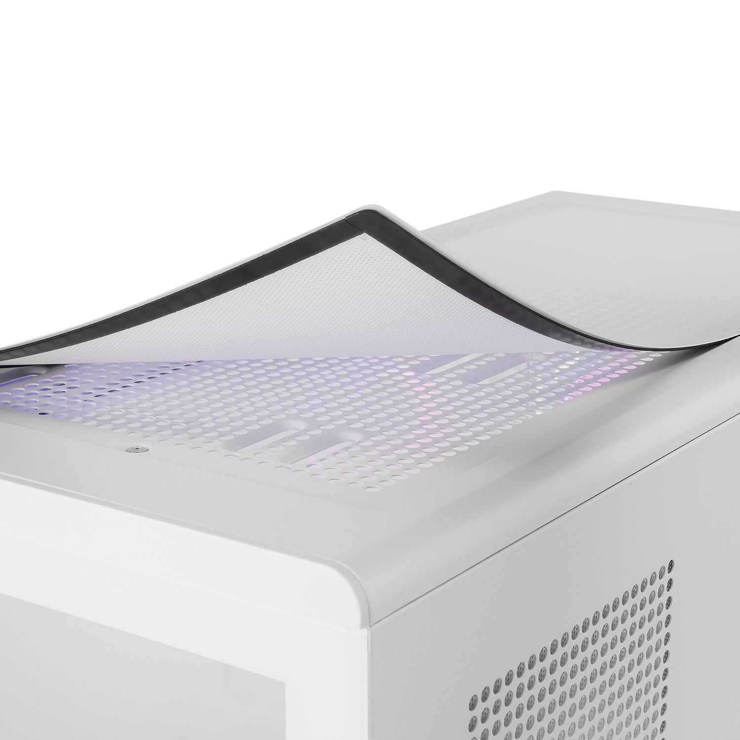 NXHUMMERSIGNALWH - Caja Nox Hummer Signal Frameless Panel Lateral de Cristal Templado ARGB 2xUSB-A 3.0 1xUSB-C 3.1 ATX mATX Blanca (NXHUMMERSIGNALWH)