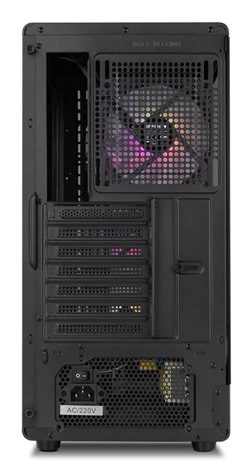NXINFTYIOTABK - Caja Nox Infinity Iota Panel Lateral de Cristal Templado ARGB 1xUSB-A 3.0 1xUSB-C 3.1 ATX ITX mATX Negra (NXINFTYIOTABK)