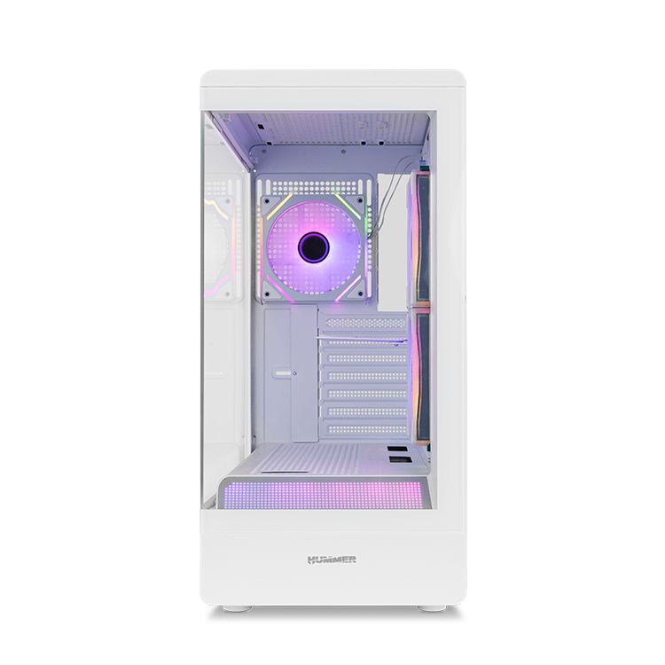 NXINFTYIOTAWH - Caja Nox Infinity Iota Panel Lateral de Cristal Templado ARGB 1xUSB-A 3.0 1xUSB-C 3.1 ATX ITX mATX Blanca (NXINFTYIOTAWH)