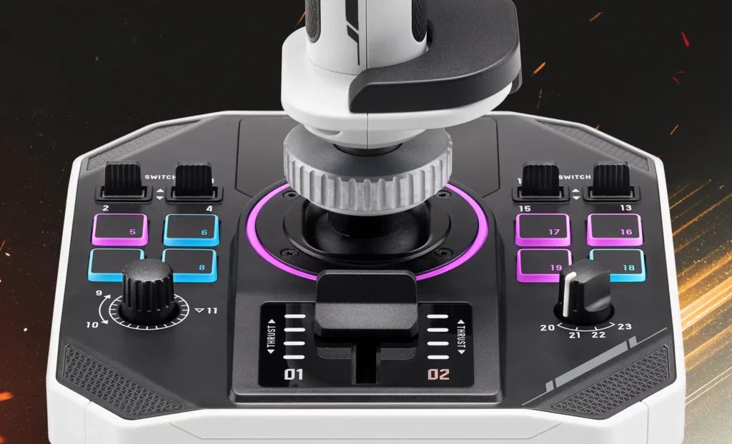 2960920 - JoyStick Thrustmaster Sol-R 1 Palanca de vuelo para PC, Usb-C, 44 botones programables. (2960920)