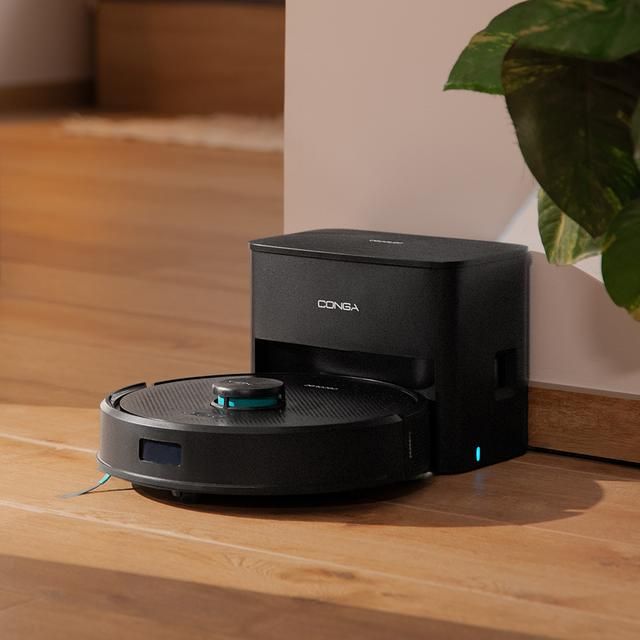 A01_EU01_114521 - Robot Aspirador Cecotec Conga Y70 con Navegacin lser APP y Wifi. 20000Pa de presin de succin, 180m2 de autonoma. Cepillo de silicona especial para casas con mascotas. Base de autovaciado con bolsa de polvo de 3 L. (A01_EU01_114521)
