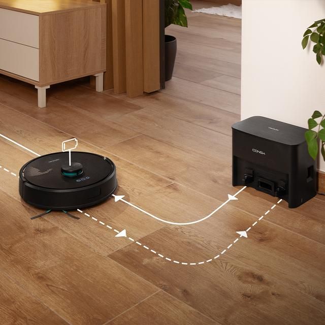 A01_EU01_114518 - Robot aspirador Cecotec Conga M70, Navegacin lser APP y Wifi. 20000 Pa de presin de succin, 180m2 de autonoma. Cepillo de silicona, especial para casas con mascotas.(A01_EU01_114518)