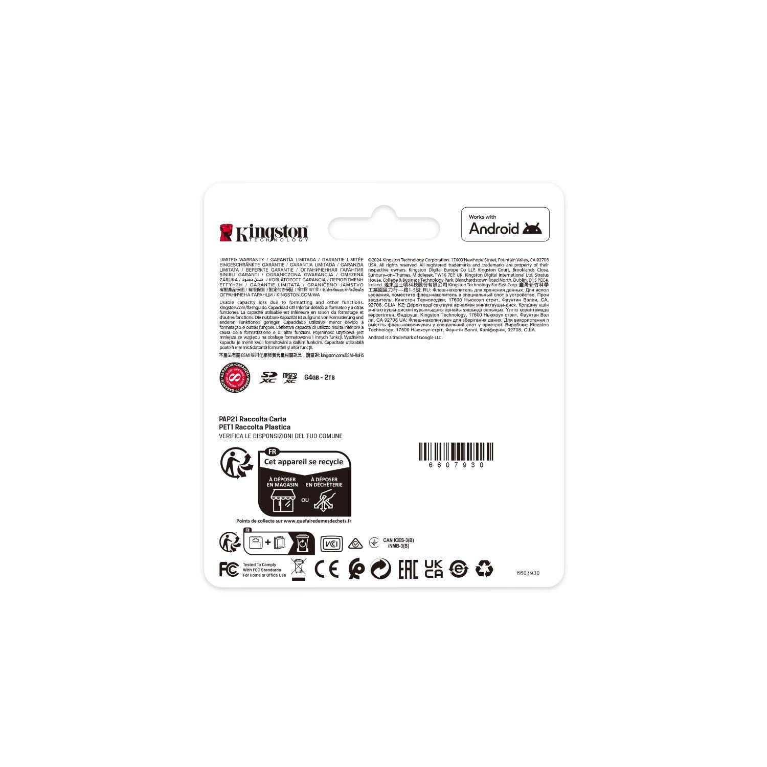 SDCS3/64GB - Kingston MicroSDXC 64Gb con Adaptador SD, Clase10, UHS-I V10 A1 150MB/s. (SDCS3/64GB)
