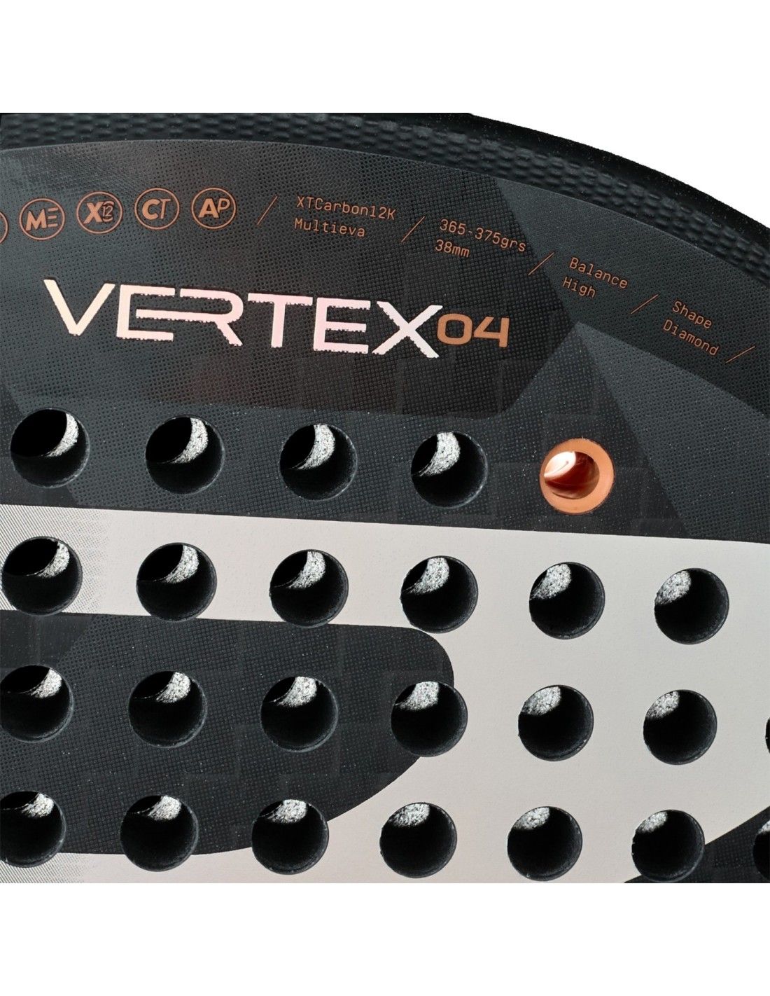 PAD VERTEX 04 25 - Pala de Pdel Bullpadel Vertex 04 2025 Negra