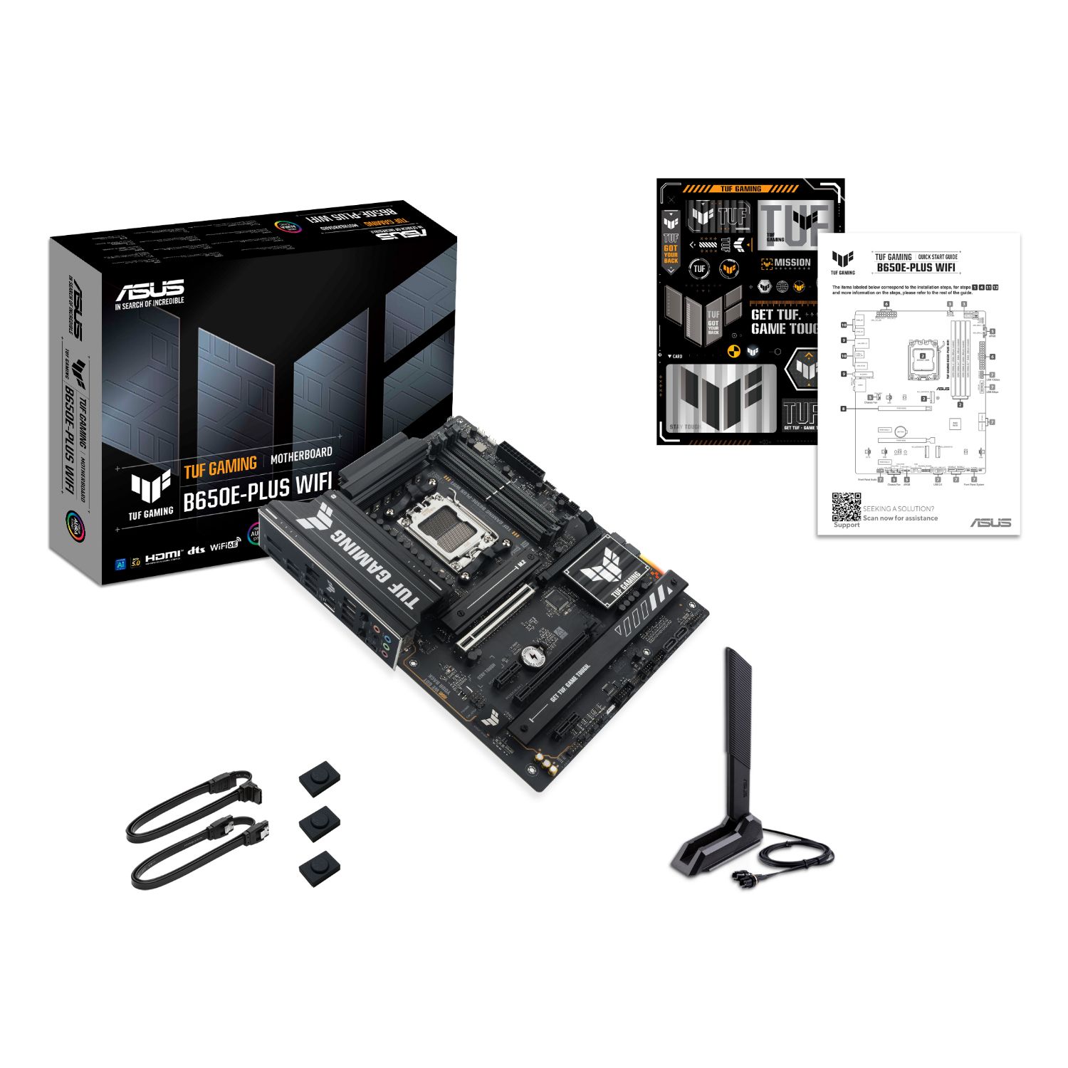 90MB1M20-M0EAY0 - Placa base ASUS TUF GAMING B650E-PLUS WIFI: (AM5) 4DDR5 SATA3 M.2 USB DP HDMI RJ45 7.1 ATX WiFi 6E Bluetooth 5.3 Ethernet 2.5 GbE (90MB1M20-M0EAY0)