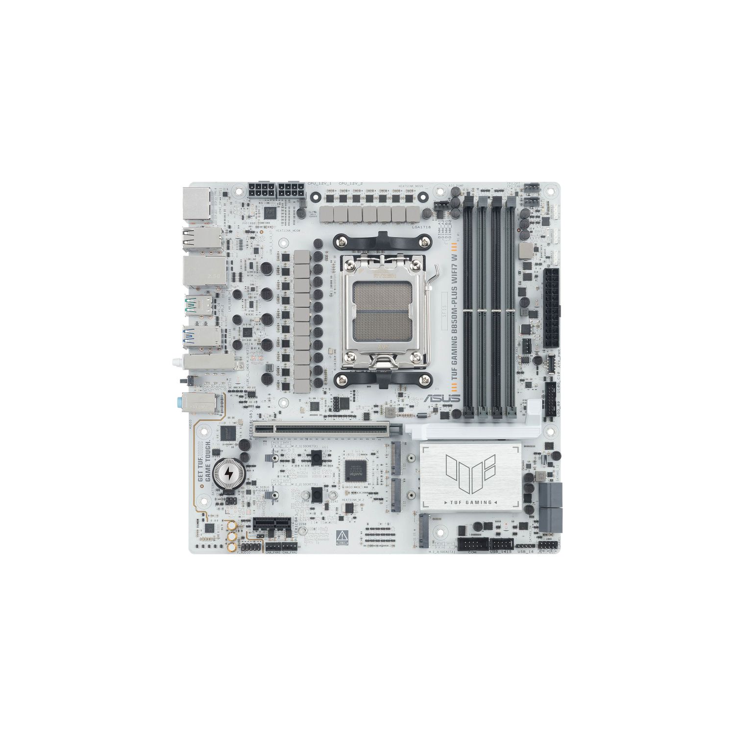 90MB1MD0-M0EAY0 - Placa base ASUS TUF GAMING B850M-PLUS WIFI7 W:(AM5) 4DDR5 SATA3 M.2 USB HDMI DP RJ45 7.1 mATX WiFi 7 Bluetooth 5.4 Ethernet 2.5 GbE (90MB1MD0-M0EAY0)