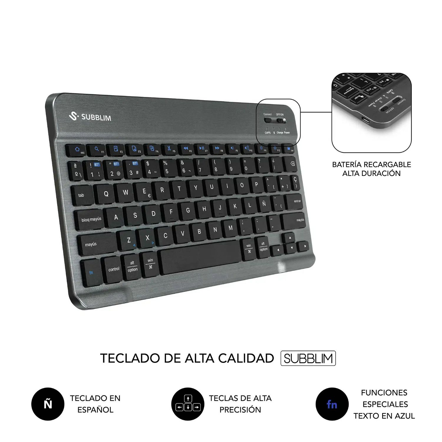 SUBKT3-BTL330 - Funda con Teclado SUBBLIM Keytab Pro BT Lenovo Tab 2025 11.5