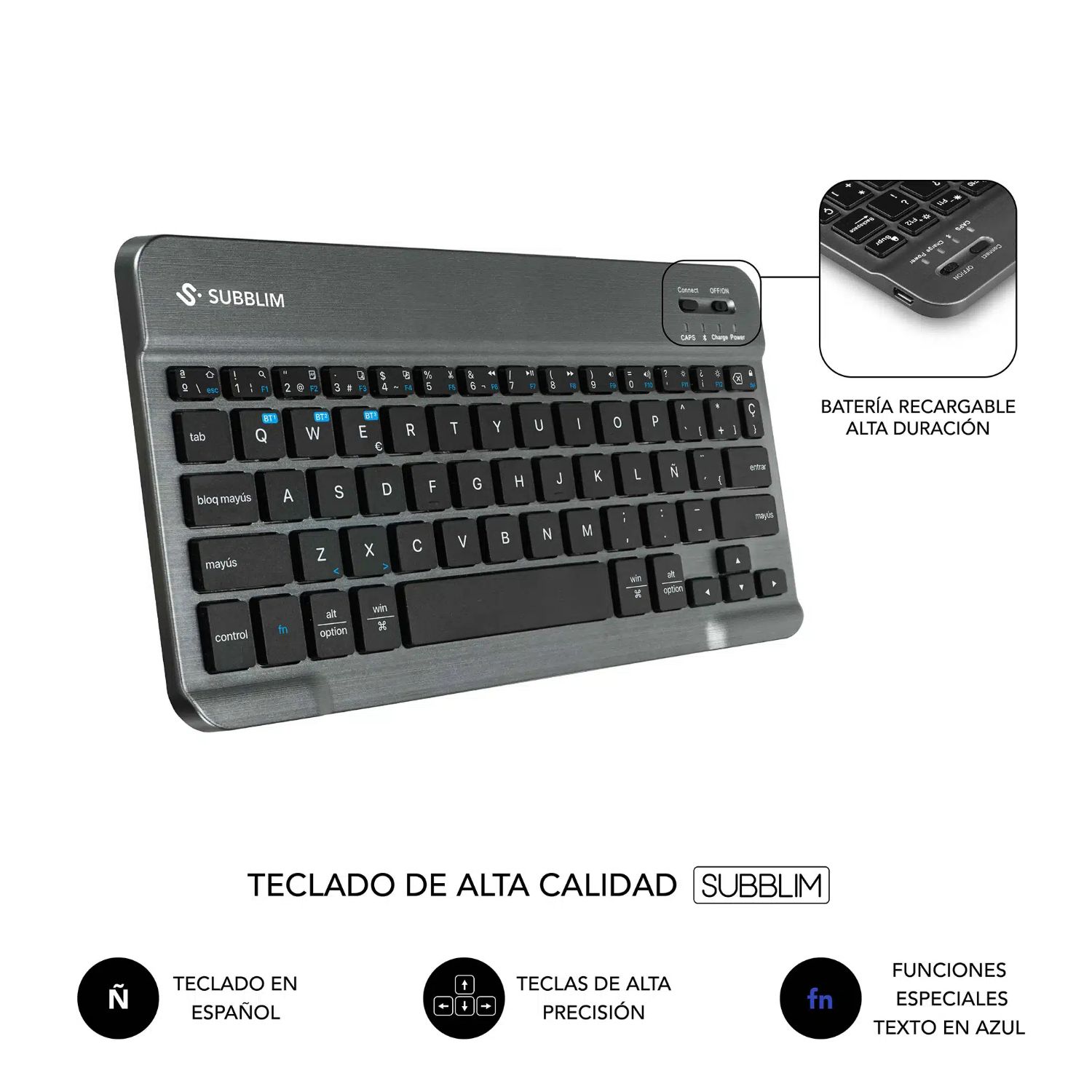 SUBKT3-BTL340 - Funda con Teclado SUBBLIM Keytab Pro BT Lenovo Idea Tab 11