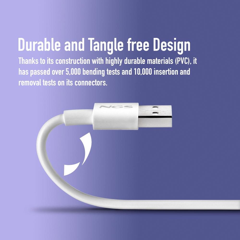 ZYRO-ACWHITE - Cable NGS Usb-C a Usb-C 1m Blanco (ZYRO-ACWHITE)