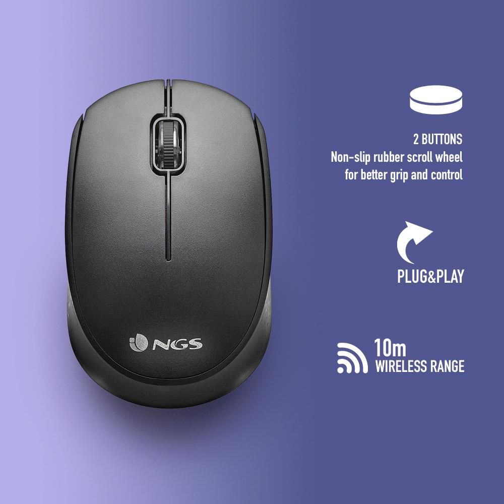 HARMONYKIT - Teclado+Ratn NGS harmony Wireless con 12 teclas multimedia, Negro.(HARMONYKIT)