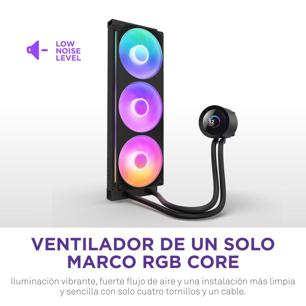 RL-KR360-B2 - Refrigeraci�n L�quida AOI NZXT Kraken Plus 360 RGB Megro (RL-KR360-B2)