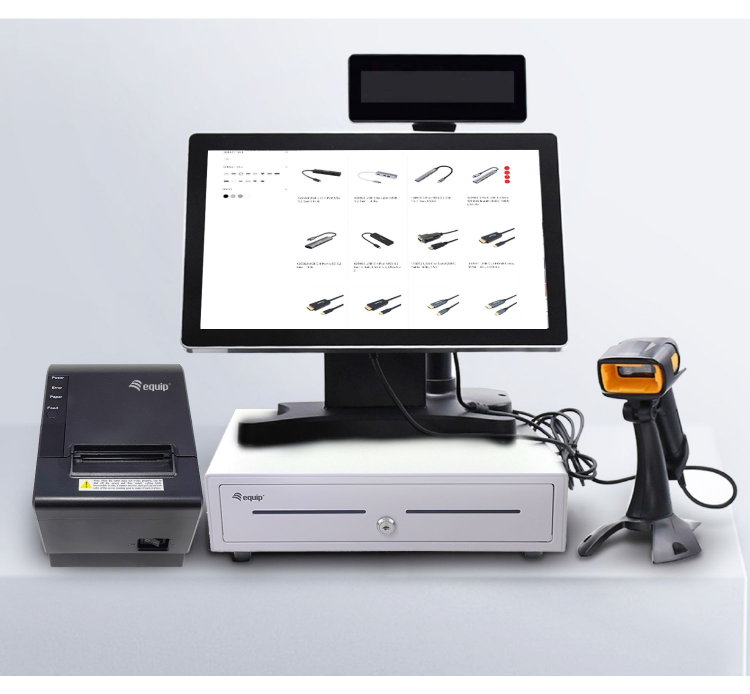 EQ351011 - Cajn Portamonedas EQUIP Apertura Manual/Automtica RJ11 Blanco (EQ351011)