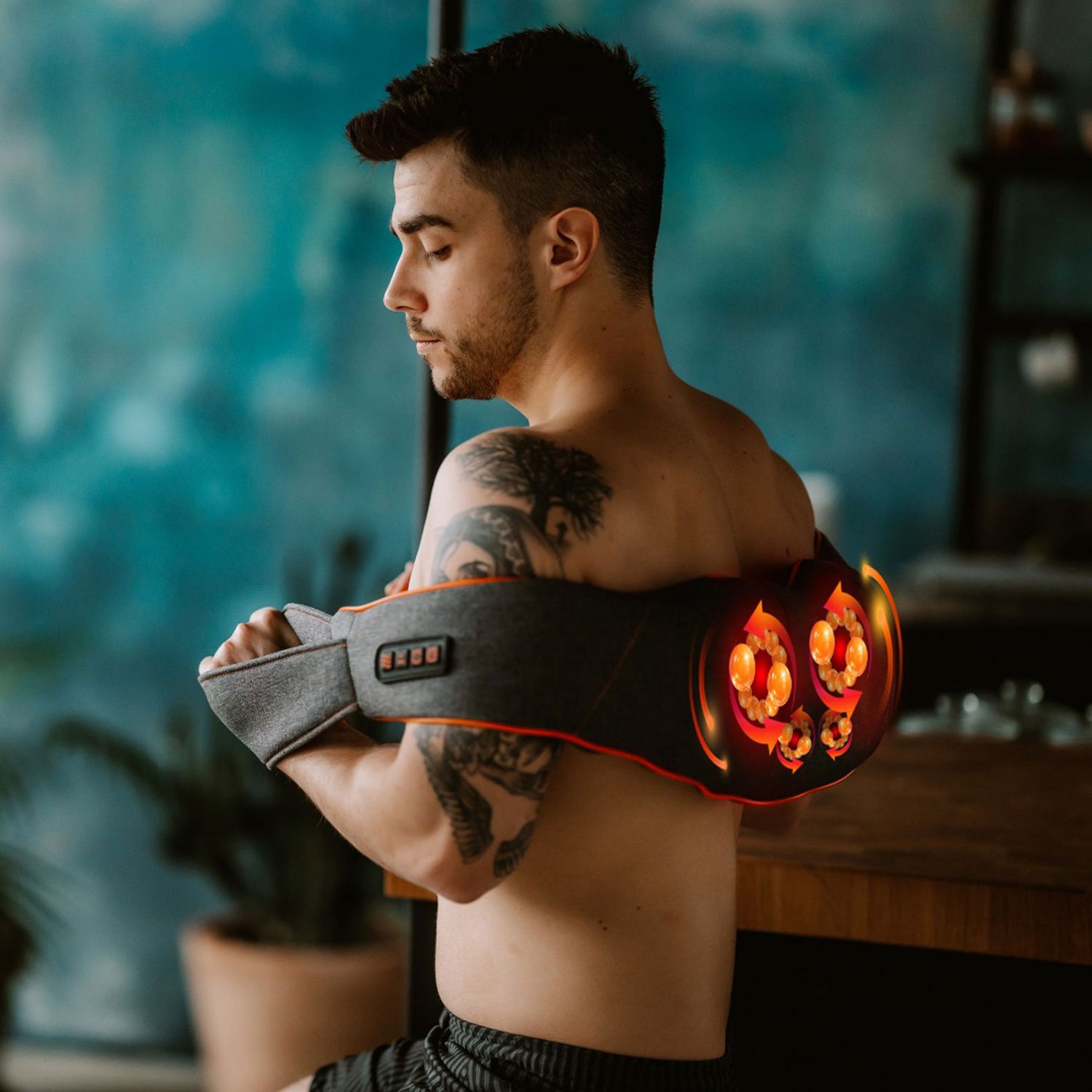 COLLAR SIMPLE - Masajedor Medivon Collar Simple para cuello,shiatsu, posibilidad de masaje en cintura, pantorrillas y muslos, 2 niveles, 8 cabezales.