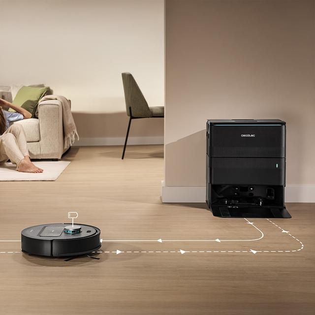 A01_EU01_114480 - Robot aspirador Cecotec Conga X50 con Motor de succin 15000 Pa. Base 4en1, navegacin lser, mopas spin, cepillo lateral. Base total de autovaciado de polvo, agua y limpieza de las mopas. App y conexin Bluetooth y WiFi para redes 2.4Gh (A01_EU01_114480)