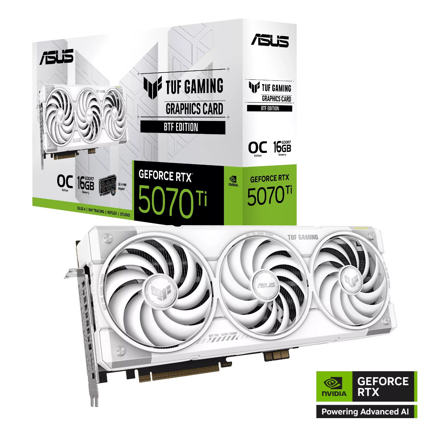 90YV0N60-M0NA00 - Asus TUF-RTX5070TI-O16G-BTF-WHITE NVIDIA GeForce RTX5070Ti 16Gb GDDR7 (90YV0N60-M0NA00)
