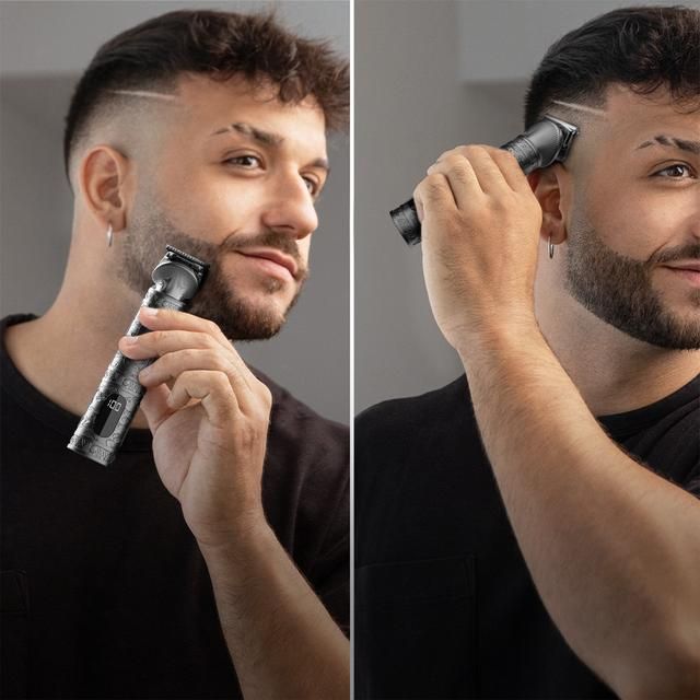 04458 - Perfiladora CecotecPrecisionCare Samurai Profiling, Multigrooming con 6 cabezales, 10 peines para diferentes zonas, cuchilla de acero inoxidable y 170 minutos de autonom�a. (04458)