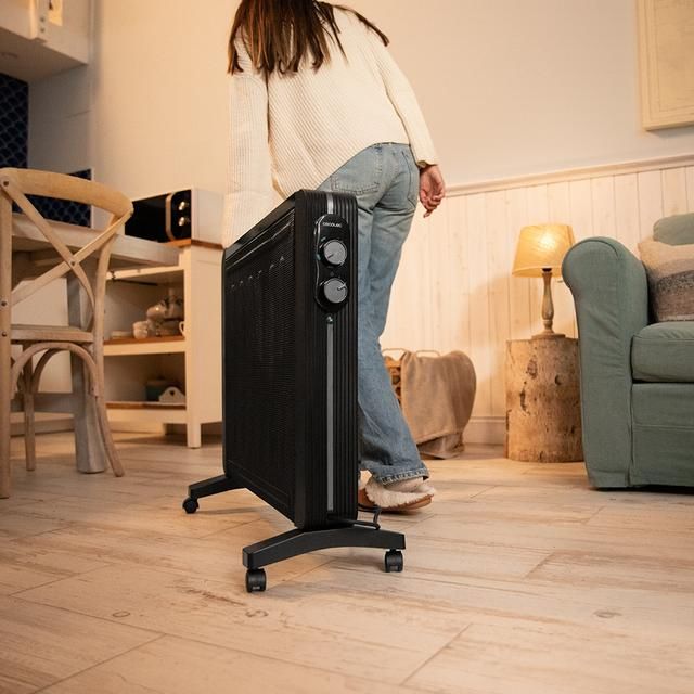 08266 - Placa radiante Cecotec Ready Warm 2000 Now, de mica con 2000 W, termostato ajustable y 2 niveles de potencia. (08266)