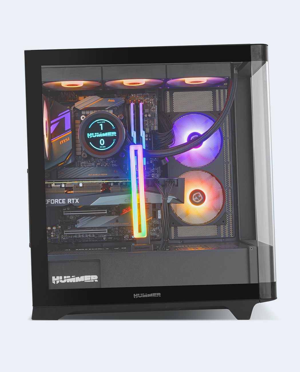 NXHUMMERHVGAARGB - Soporte para Tarjeta Gr�fica NOX HUMMER H-VGA iluminaci�n ARGB, Base magn�tica, Conector: 5V/3pines. (NXHUMMERHVGAARGB)