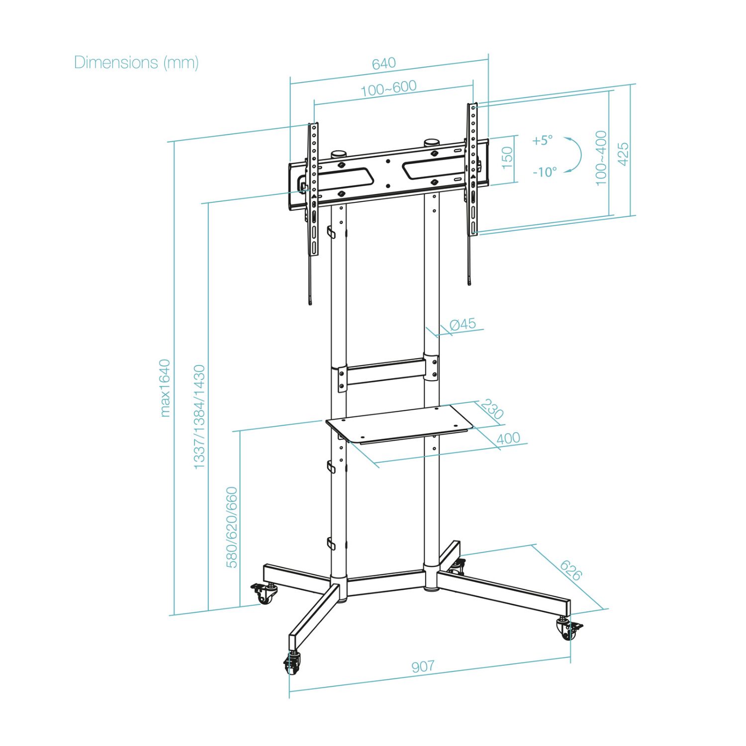 FS1150M-B - Soporte de Suelo TooQ KEFR�N 37