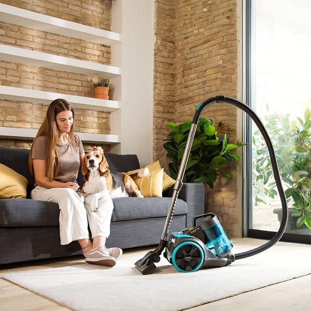 04467 - Aspirador de trineo CECOTEC Conga Rockstar Multicyclonic XL PowerStyle, 900W, Multicicl�nico sin bolsas. Regulador de potencia. M�xima capacidad del dep�sito de hasta 3,3 L con doble filtro HEPA y tubo telesc�pico met�lico. Radio de acci�n de 8m. (04467)