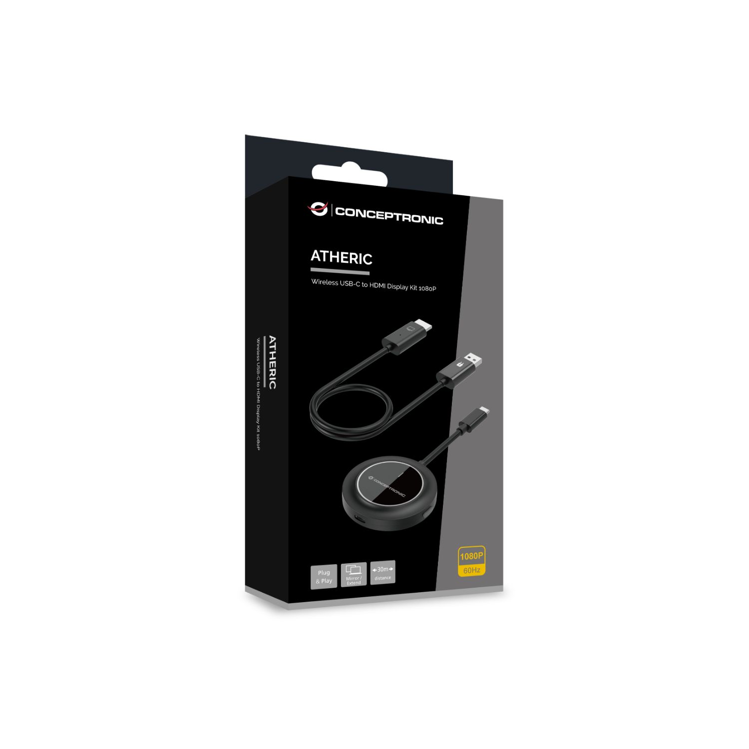 ATHERIC01B - Transmisor Inal�mbrico CONCEPTRONIC 1080p/60Hz HDMI 1.4 Negro (ATHERIC01B)