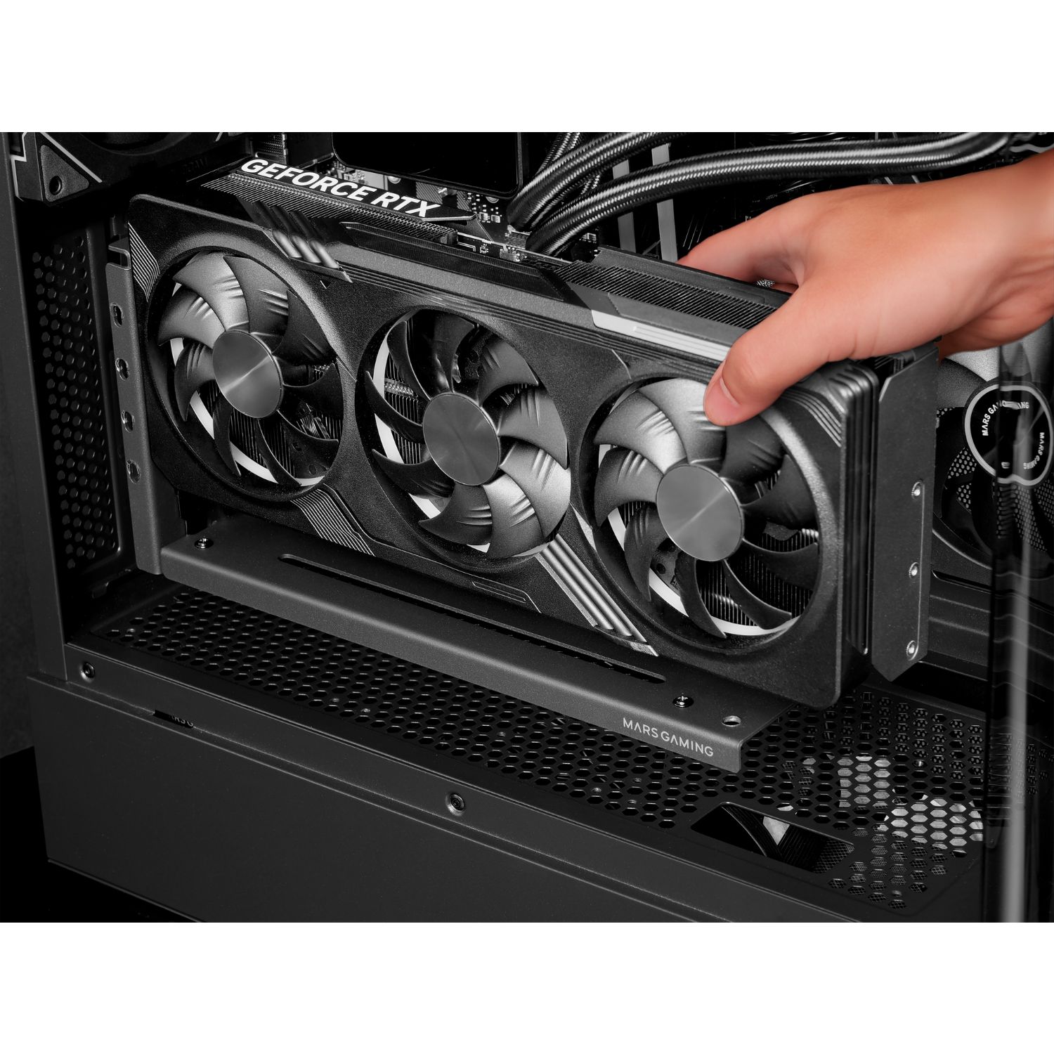 MCAGCV - Kit Montaje Vertical VGA Mars Gaming Base magn�tica, 3Slots, Negro (MCAGCV)