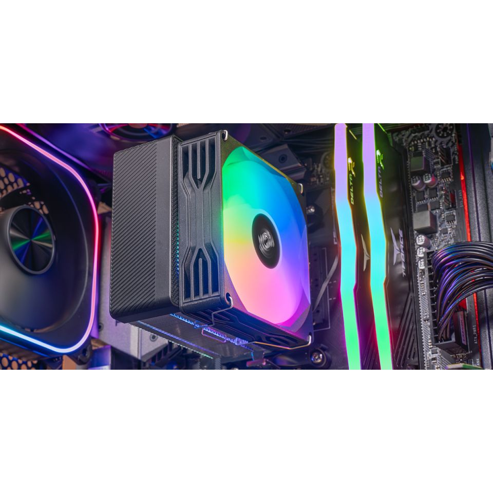 MCPUX2 - Ventilador CPU Mars Gaming FRGB Multisocket 9cm Negro (MCPUX2)