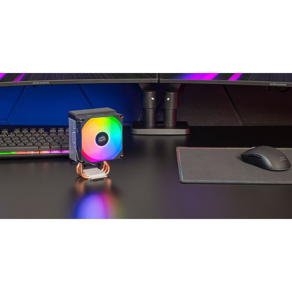 MCPUX3 - Ventilador CPU Mars Gaming FRGB Multisocket 9cm Negro (MCPUX3)