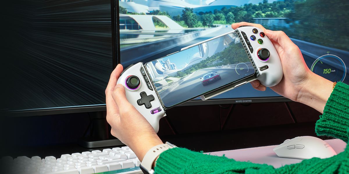 MGPXPROW - GamePad Mars Gaming LCD Bluetooth 5.0 PS4/Switch/Switch 2/PC/Android/iOS Blanco (MGPXPROW)