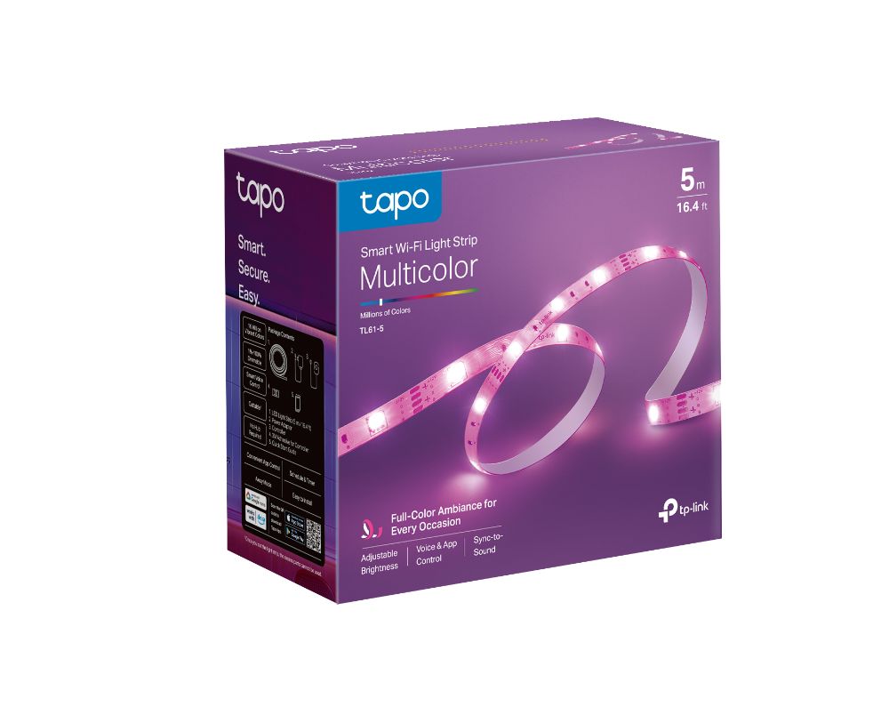 TL61-5 - Tira de Luz Inteligente TP-Link LED WiFi 4 Multicolor (TL61-5)