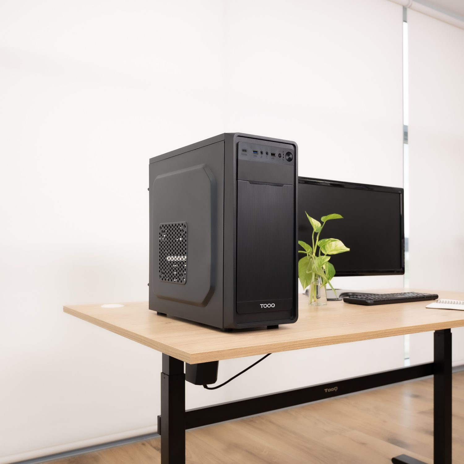 TQC-5701-SP - Caja TooQ Prisma Ultra 500W 1xUSB 2.0 1xUSB-A 3.0 1xUSB-C 3.1 ATX mATX Mini-ITX Negra (TQC-5701-SP)