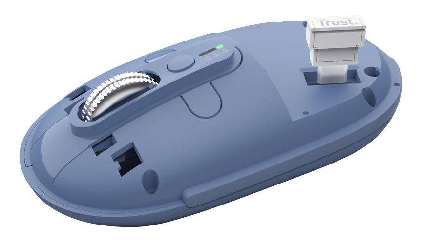 26020 - Rat�n Trust Seron fino con conexi�n inal�mbrica m�ltiple y rueda Hyperscroll, Azul. (26020)