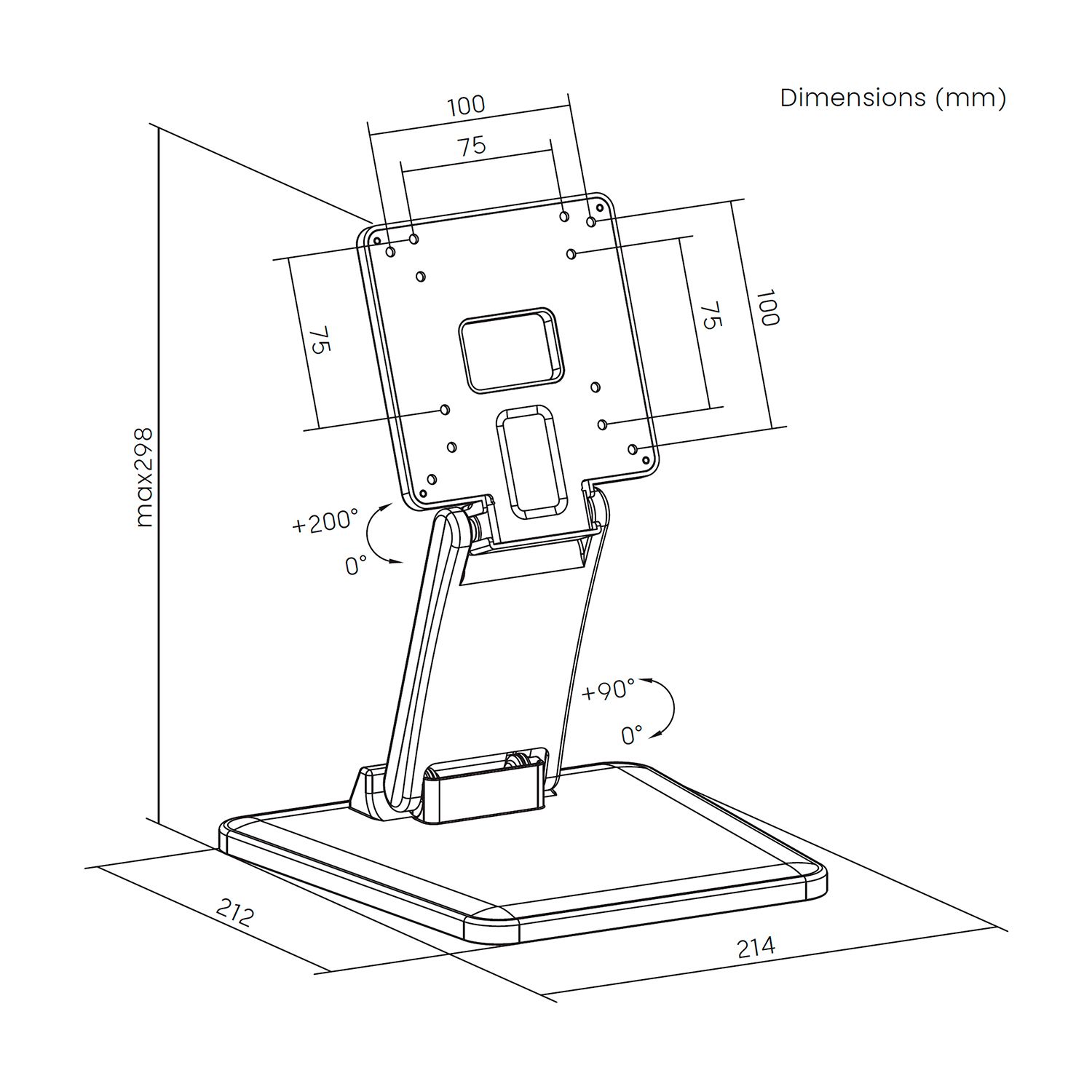 DT27T-445 - Soporte de Mesa Aisens para monitor 10