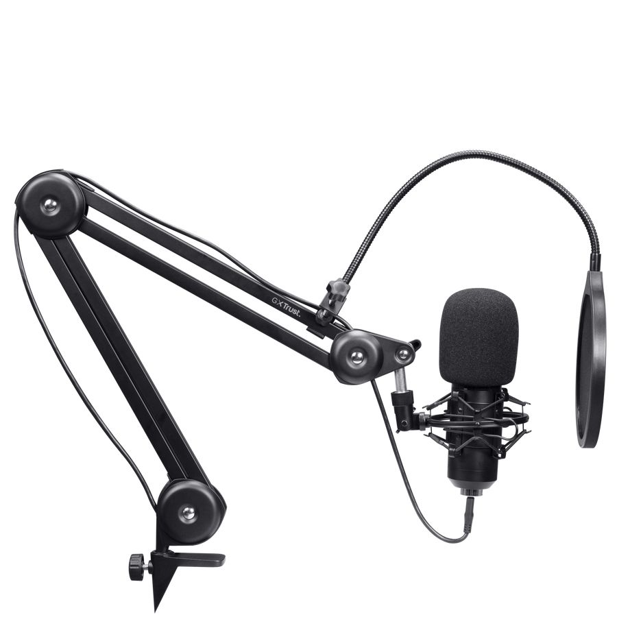 25770 - Micr�fono Gaming Trust GXT 270 Emita II+ para Streaming USB Brazo Ajustable Cable 2.5m Negro (25770)