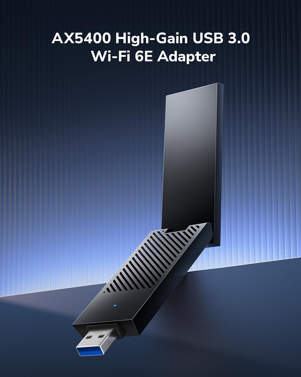 WU5400 - Adaptador CUDY AX5400 USB-A 3.0 WLAN WiFi 6E Tri-Band Antena Externa PC Negro (WU5400)