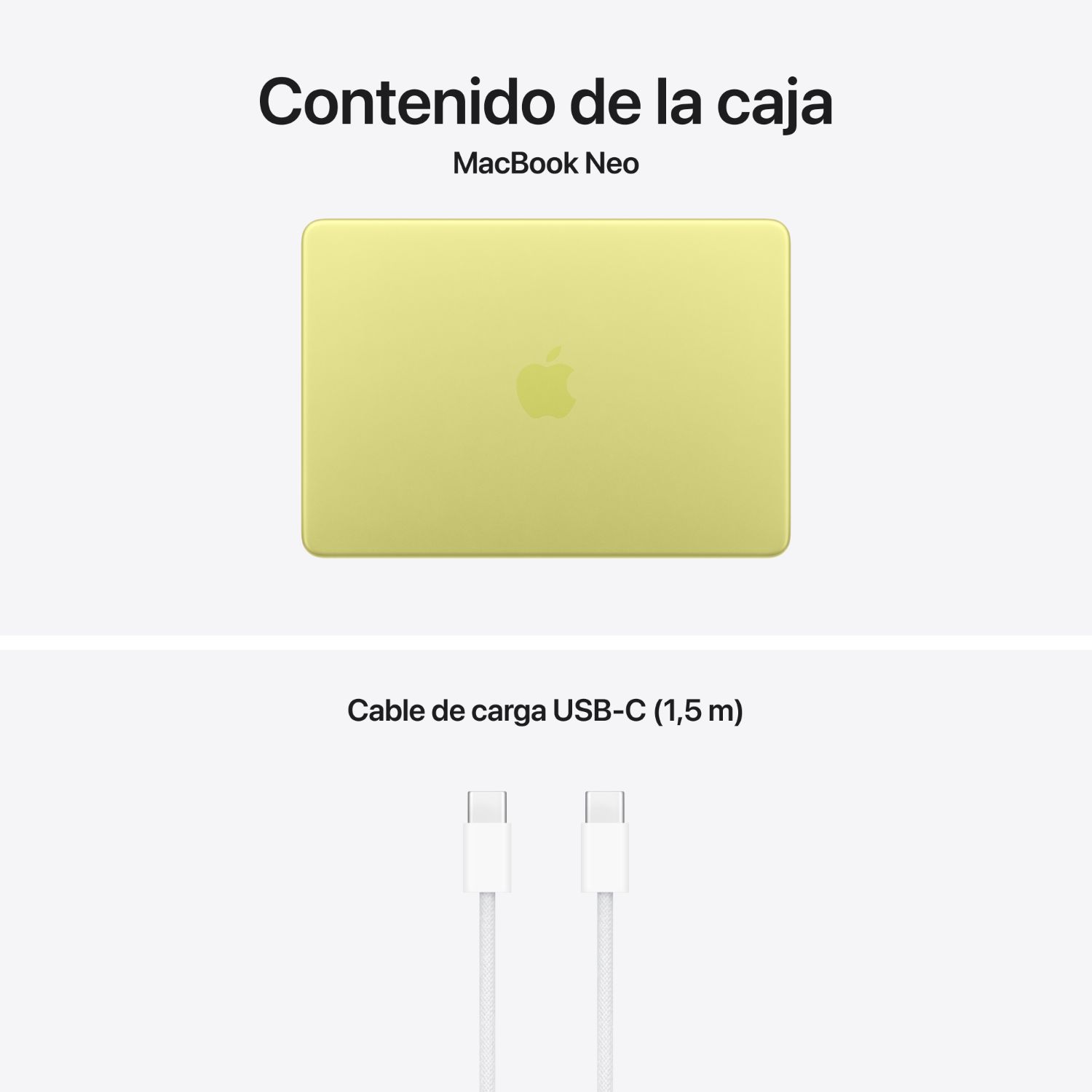 MHFE4Y/A - Port�til Apple MacBook Neo 13? LED IPS Liquid Retina sRGB A18 Pro 6 N�cleos 8Gb 512Gb SSD C�mara Frontal FHD 1xUSB-C 2.0 1xUSB-C 3.1 WiFi 6E Bluetooth 6.0 macOS Tahoe C�trico (MHFE4Y/A)
