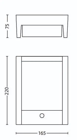 915005193902 - Aplique Exterior Philips Arbour 4000K IP44 (915005193902)