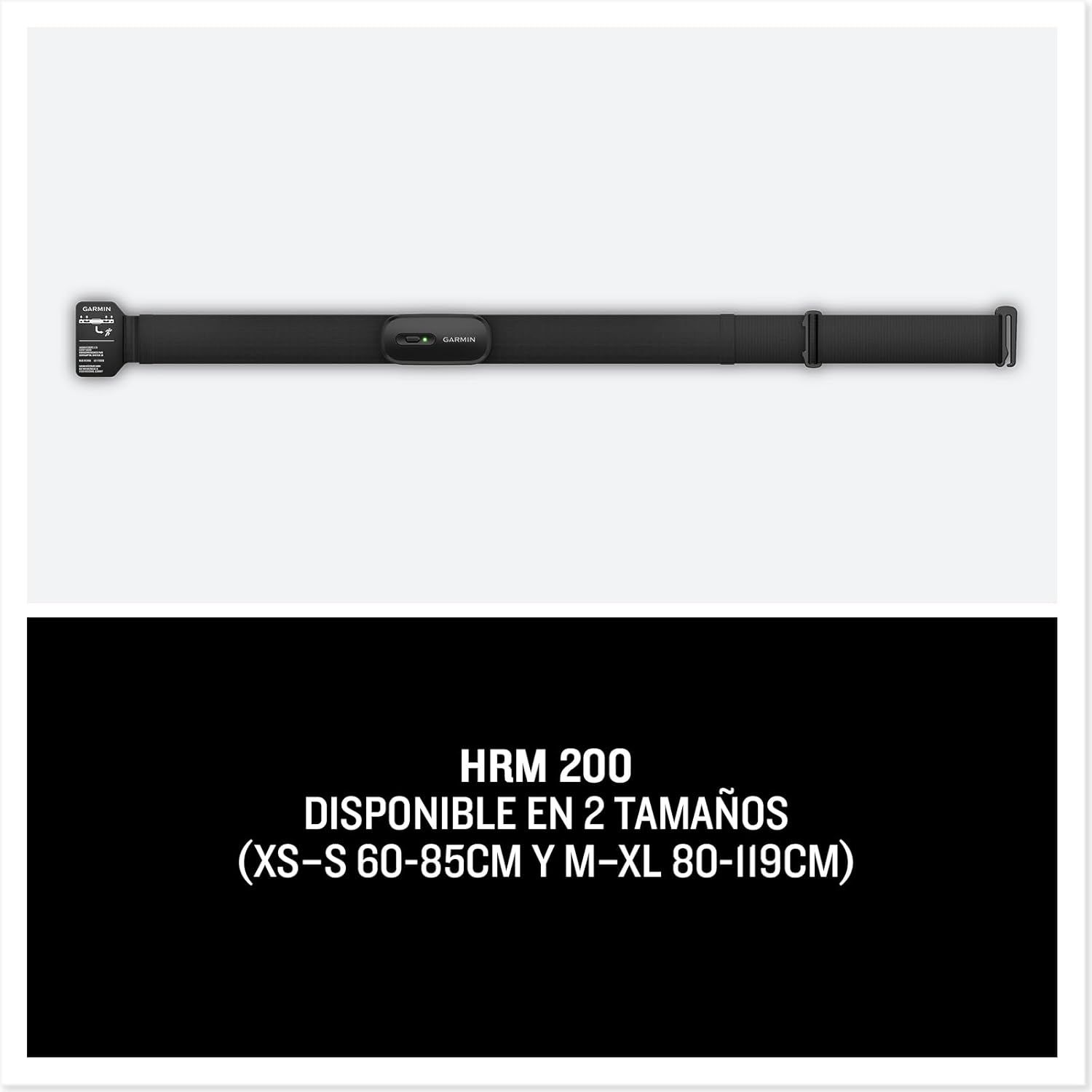 010-13388-01 - Monitor de Frecuencia Cardiaca Garmin HRM 200 Bluetooth ANT+ XS-S Negro (010-13388-01)