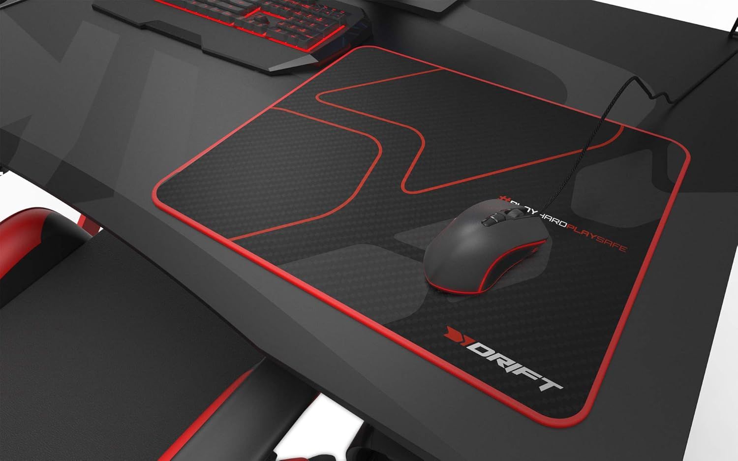DRMOUSEPADV2 - Alfombrilla gaming DRIFT V2. Tela tratada t�rmicamente. goma antideslizante. 400x450x4mm. (DRMOUSEPADV2)
