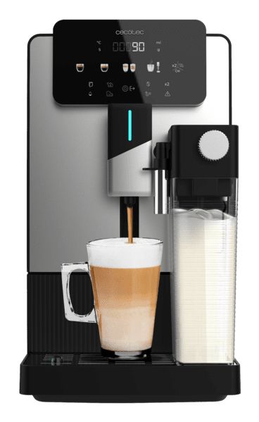 A01_EU01_115412 - Cafetera Superautom�tica CECOTEC Cremmaet Latte Compacta 6 Bebidas: Espresso/Americano/Cappuccino/Latte/Leche Caliente/Agua Caliente Pantalla T�ctil 1.5? 19 Bares Tanque de Leche 400ml Sistema Thermoblock (A01_EU01_115412)
