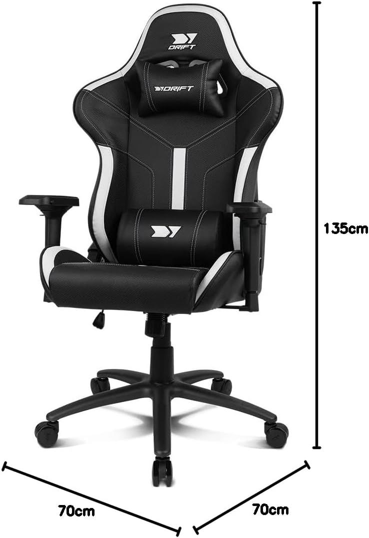 DR350BW - Silla Drift Gaming EXPERT. Estructura robusta. Reposabrazos 4D ajustables. Dise�ado para largas horas de juego o de trabajo. Respaldo reclinable desde los 90 hasta los 135 grados. Soporta hasta 150 kilos. NEGRA BLANCO (DR350BW)