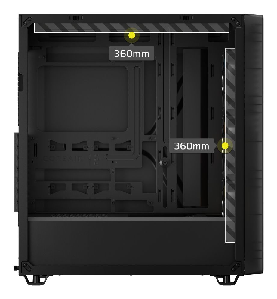 CC-9011346-WW - Caja Corsair 3200D RS ARGB Panel Lateral de Cristal Templado 1xUSB 2.0 1xUSB-C 3.2 ATX Mini-ATX mATX Negra (CC-9011346-WW)