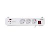 Foto de Regleta Equip EQ245556 3 Schuko 2xUSB-C 1xUSB-A Blanco
