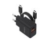 Foto de Cargador AISENS GaN 20W 1xUSB-C 1xUSB-A Cable 1m Negro