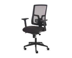 100146196 - Silla FELLOWES ERGON�MICA ELEGANZA. Respaldo reclinable. Tapizado con malla transpirable. 5 posiciones. Reposabrazos acolchados en 2D. Ajuste de altura del asiento mediante elevaci�n a gas. Negro (100146196)